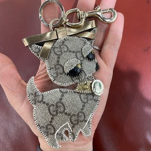 Auth Gucci GG animals handbag charm chihuahua